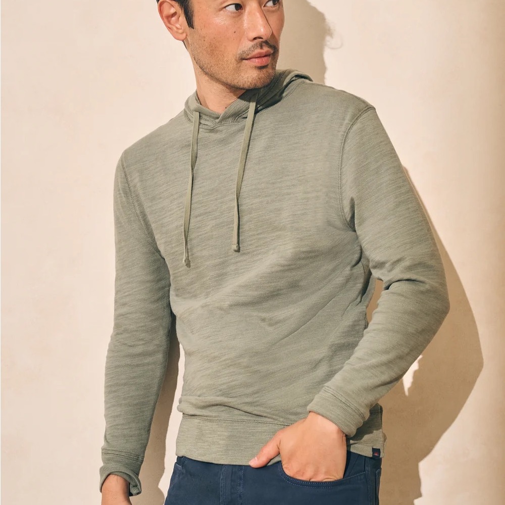 Faherty Olive Green Hoodie